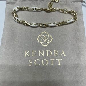 Kendra Scott Bailey Gold and White Link Bracelet